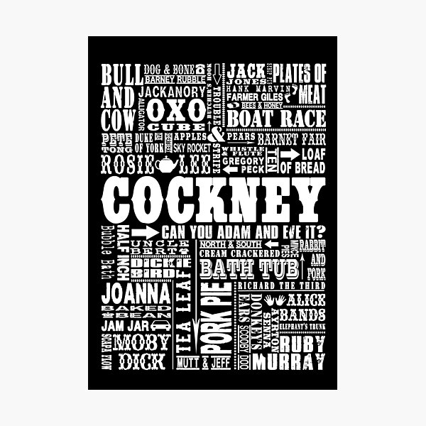 Item preview, Traditional Cockney Sayings White  designed and sold by DOOLALLY.