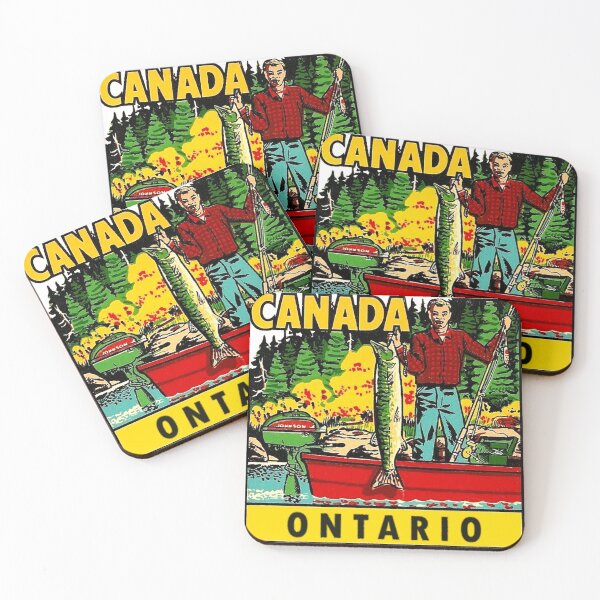 Item preview, Ontario Fishing Vintage Travel Decal designed and sold by hilda74.