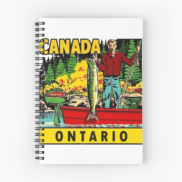 Item preview, Ontario Fishing Vintage Travel Decal designed and sold by hilda74.