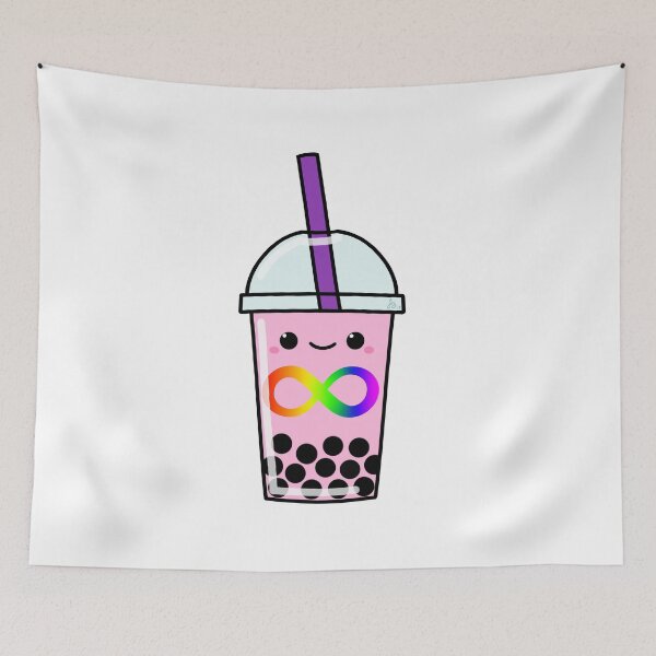 Artikelvorschau, Bubble Tea LGBT + Neurodivergent Pink Flag entworfen und verkauft von Lizarith.