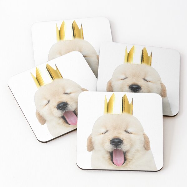 Item preview, Yawning Golden Retriever Puppy with Gold Crown designed and sold by WPhotographyW.
