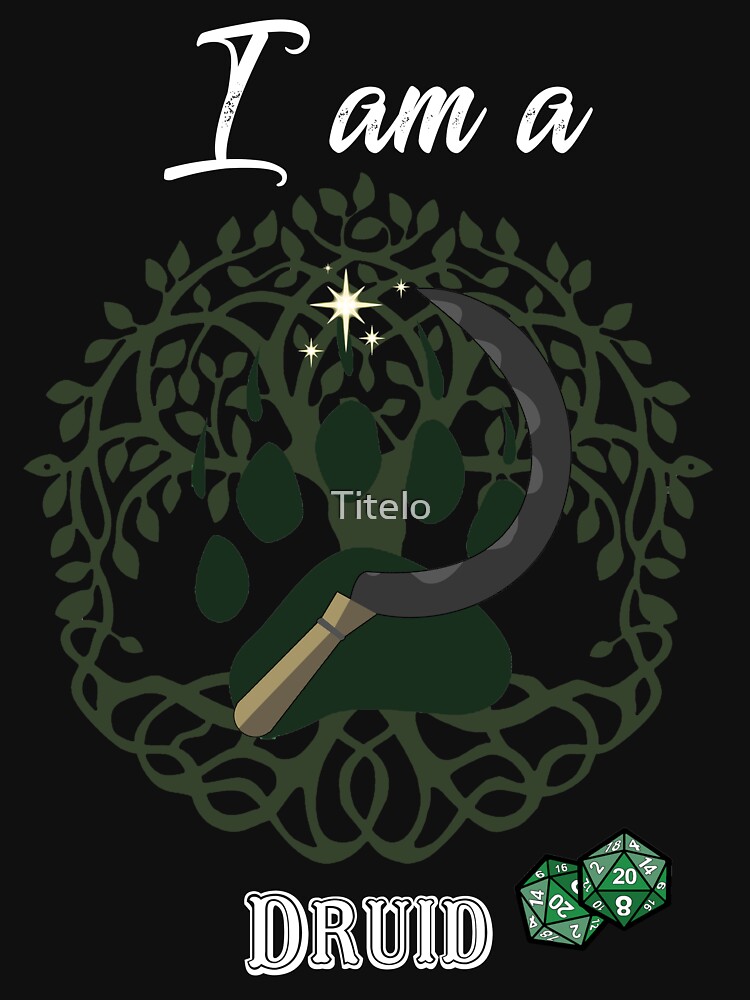 Dnd Class Sigil Druid Dark Background T Shirt For Sale By Titelo Redbubble D20 T Shirts 6604