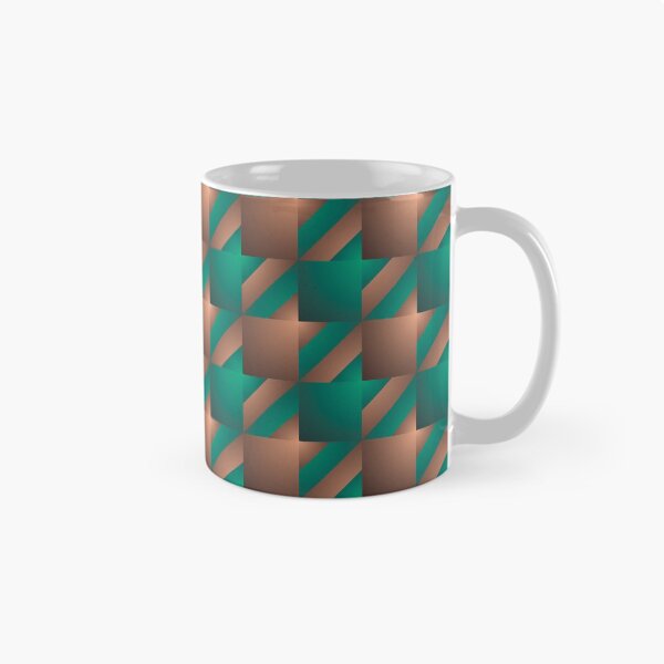Item preview, Emerald Green and Brown Bronze in a Stylish and Luxurious Houndstooth Repeat Pattern designed and sold by Karen McFarland.