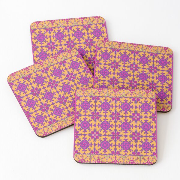 Item preview, azulejo print - fuschia designed and sold by MagpieMuddles.