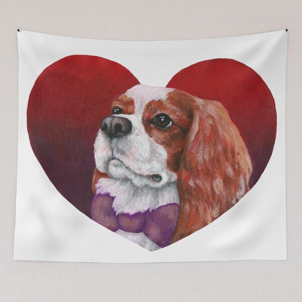 Item preview, Cavalier King Charles Spaniel - Blenheim Heart designed and sold by jollyinu.