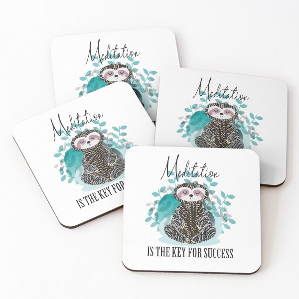 Item preview, Meditation Is The Key To Success Cute Yoga Sloth  designed and sold by Jecolds.