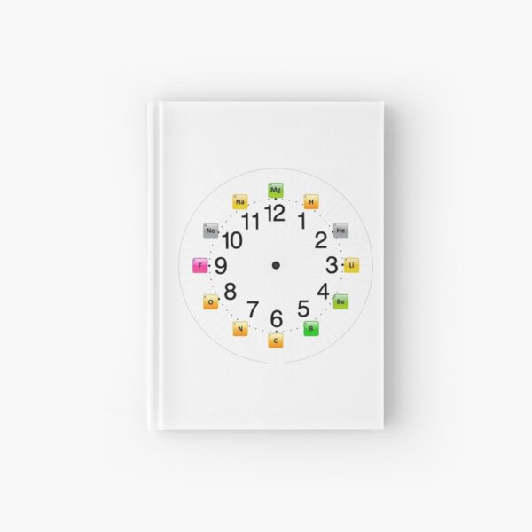 Chemical Elements Wall Clock Hardcover Journal