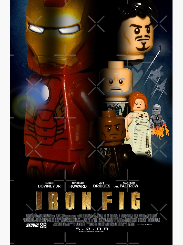 lego iron man poster