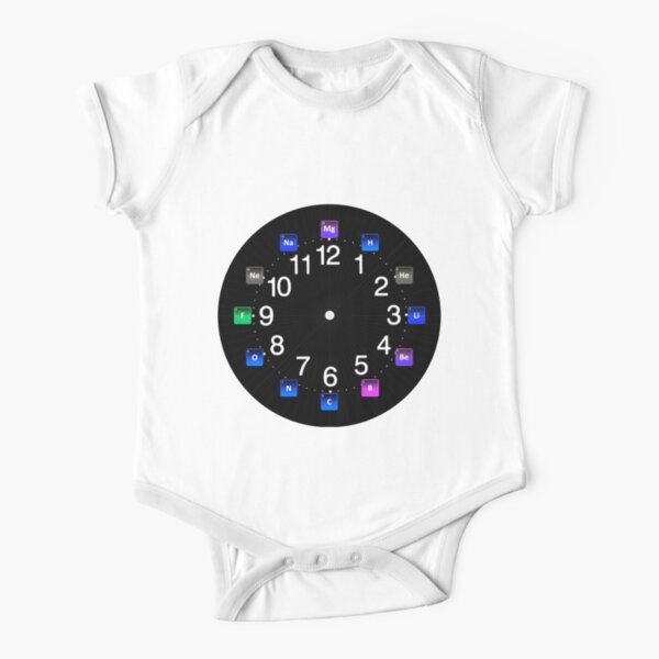 #Chemical #Elements Wall #Clock Short Sleeve Baby One-Piece