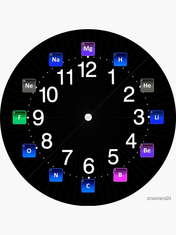 #Chemical #Elements Wall #Clock by znamenski