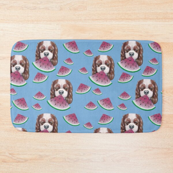Item preview, Cavalier King Charles Spaniel - Blenheim and Watermelons designed and sold by jollyinu.