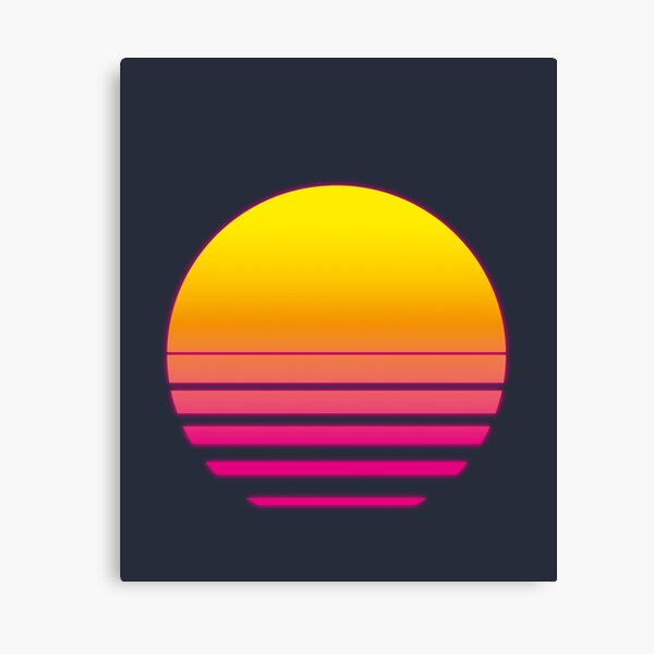 Synthwave - Retro Sunset 80s Canvas Print