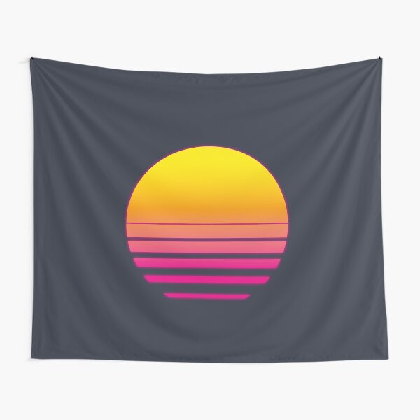 Synthwave - Retro Sunset 80s Tapestry