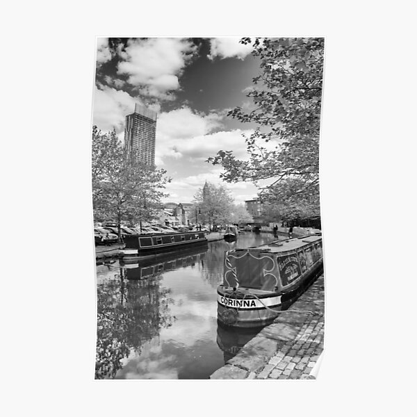 Castlefield Waterways of Manchester and Beetham Tower Poster