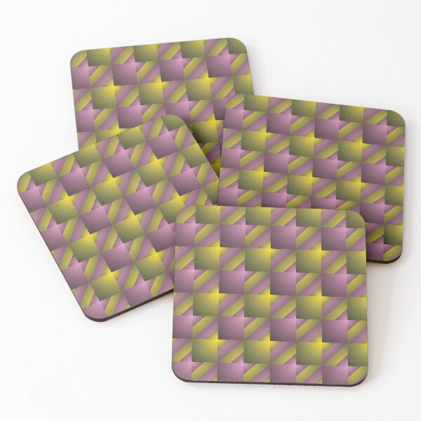 Item preview, Funky and Retro Repeat Houndstooth Pattern in Dark Pink and Yellow designed and sold by Karen McFarland.