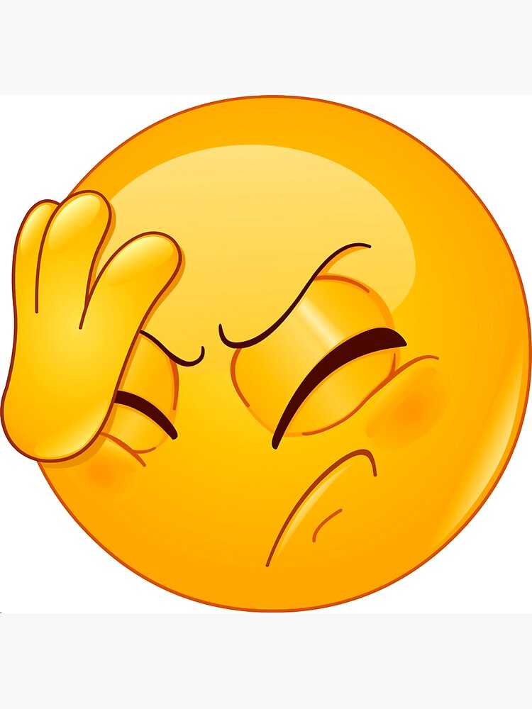 "FACE PALM SMILEY FACE" Sticker for Sale by HAUNTERSDEPOT | Redbubble