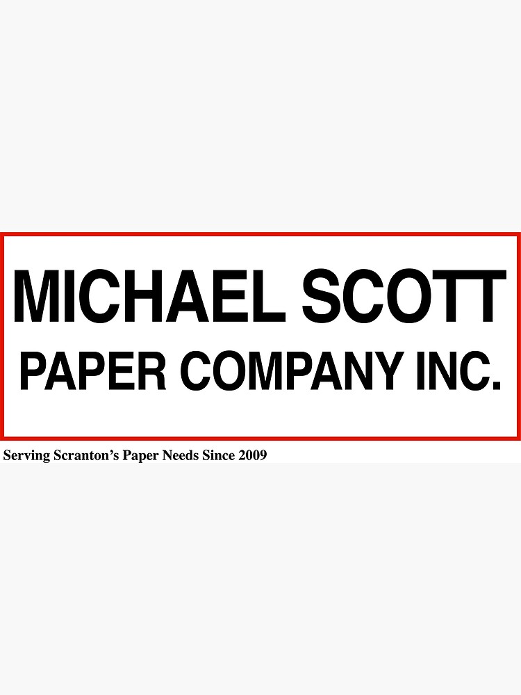 "Michael Scott Paper Company" Poster for Sale by fullgrownham Redbubble