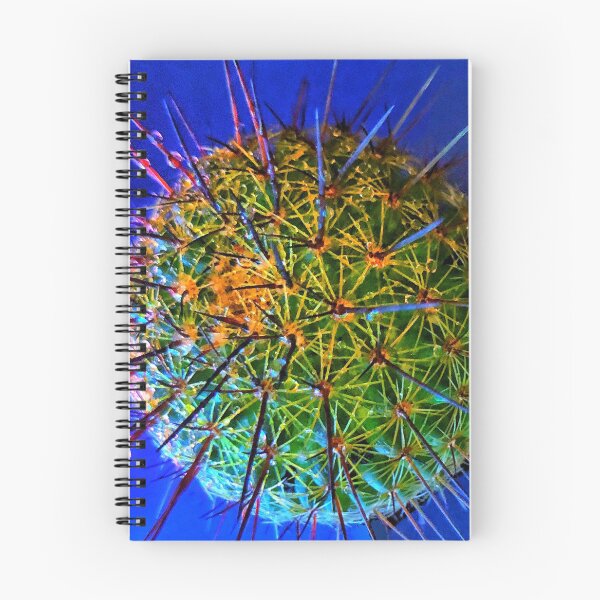 Item preview, Prickly colorful cactus on cobalt blue background designed and sold by JanineEK.