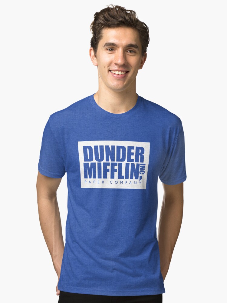 "Dunder Mifflin Logo" Tri-blend T-Shirt For Sale By Fullgrownham ...