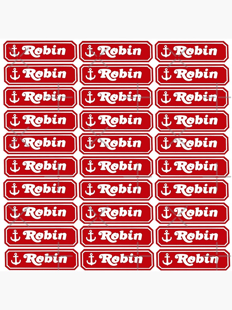 "Robin Scoops Ahoy Name tags " Art Print for Sale by TillyJones Redbubble