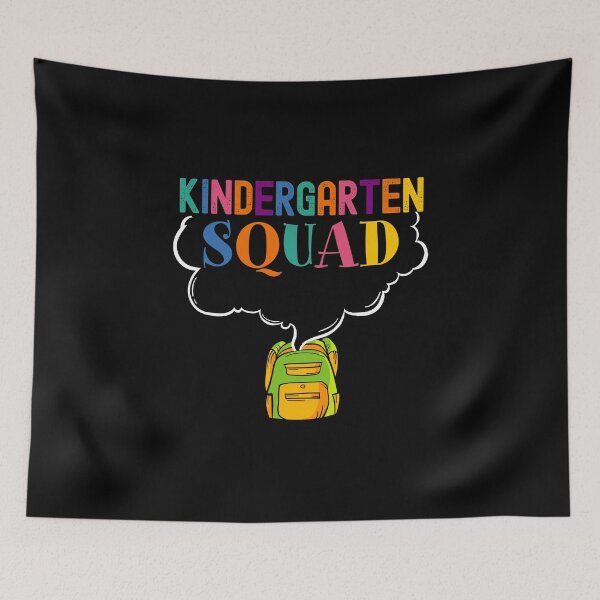 Item preview, Kindergarten Squad graphic Back To School Teaching Tee designed and sold by woodsgoodsco.