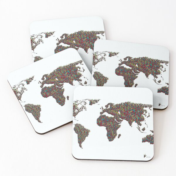 Item preview, A S L ... I Love You World Map  designed and sold by EloiseArt.