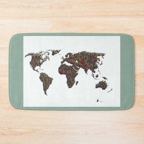 Item preview, A S L ... I Love You World Map  designed and sold by EloiseArt.
