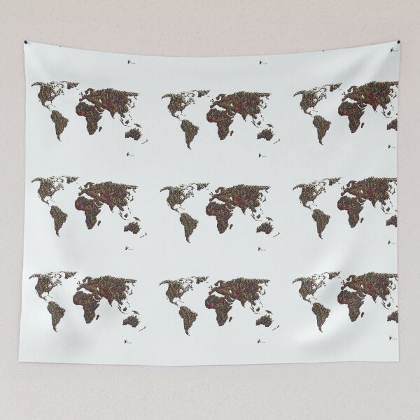Item preview, A S L ... I Love You World Map  designed and sold by EloiseArt.