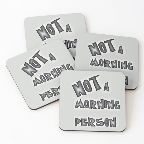 Item preview, NOT a morning person designed and sold by MagpieMuddles.