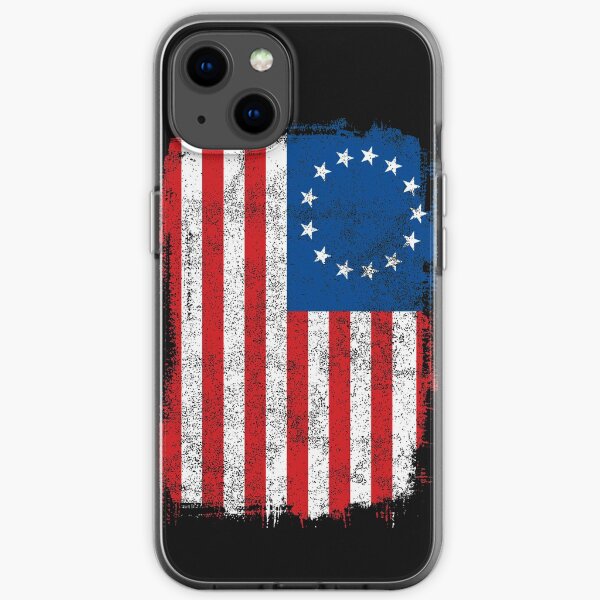 Torn Betsy Ross Colonial Flag Original Rebel Flag 1776 iPhone Soft Case
