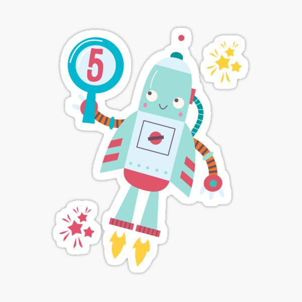 Stickers Sur Le Theme Anniversaire De 5 Ans Redbubble