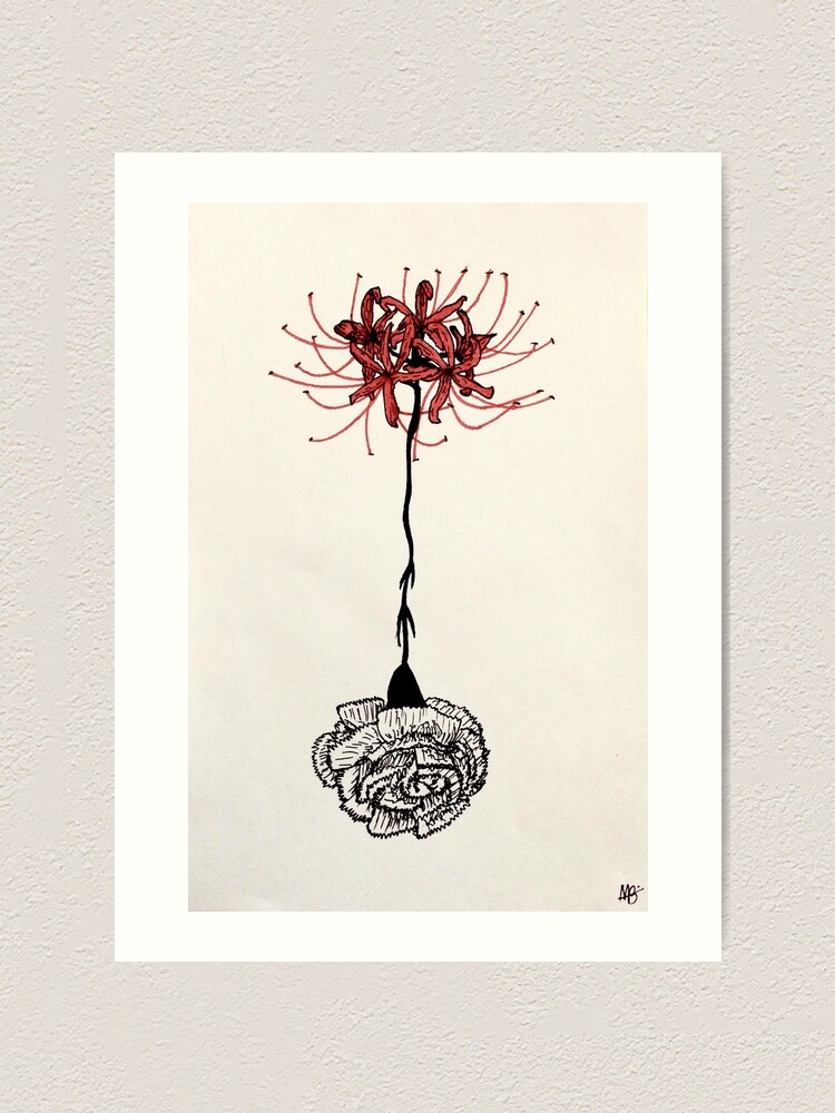 Tokyo Ghoul Spider Lily Flower Art Print By Lwoodzy Redbubble
