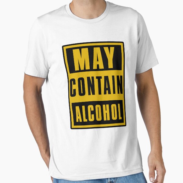 Item preview, Funny beer drinking gifts "May Contain Alcohol" designed and sold by boozebeerbeards.
