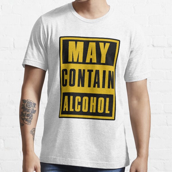 Item preview, Funny beer drinking gifts "May Contain Alcohol" designed and sold by boozebeerbeards.