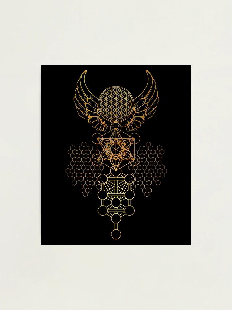 Abstract Angel Wings Sacred Geometry Photographic Print