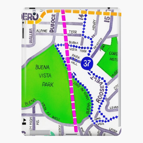 San Francisco map - Buena Vista Park iPad Snap Case