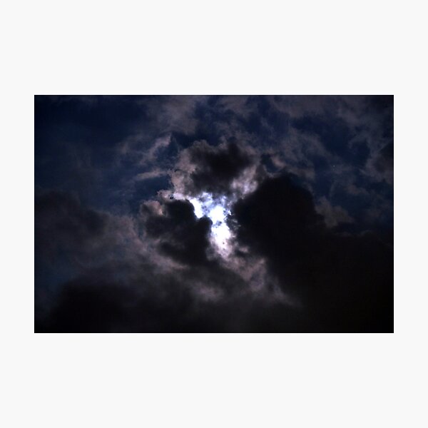 Moon Lite Clouds Photographic Print