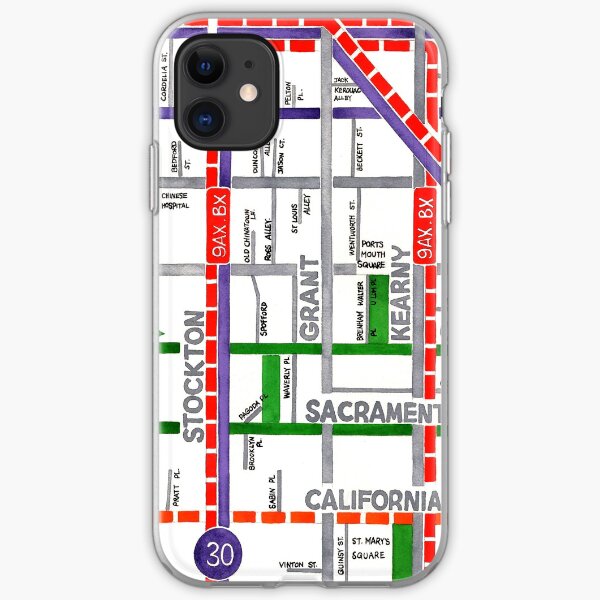 San Francisco map - Chinatown iPhone Soft Case
