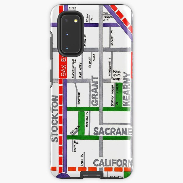 San Francisco map - Chinatown Samsung Galaxy Tough Case