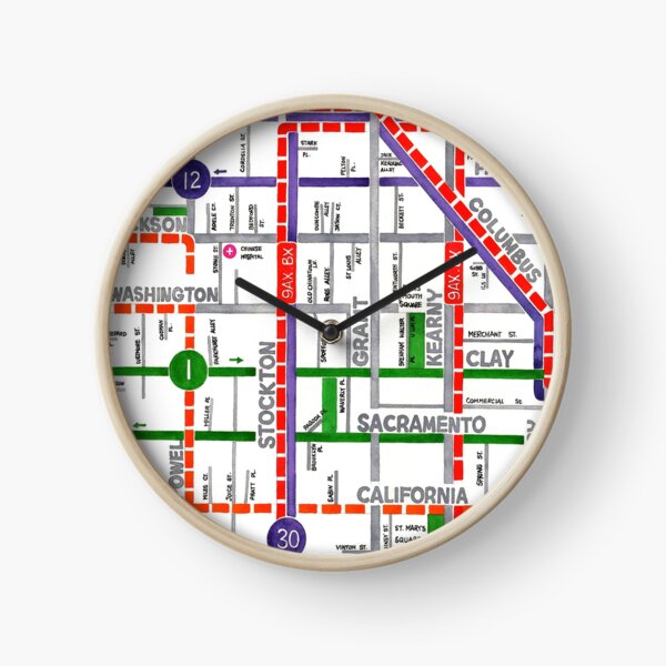 San Francisco map - Chinatown Clock