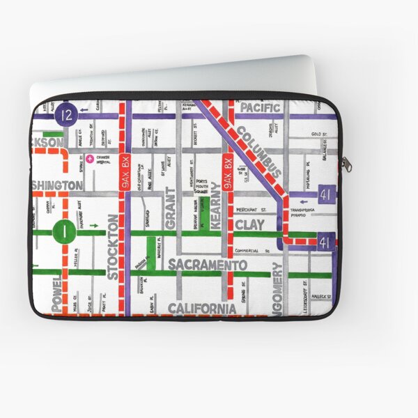 San Francisco map - Chinatown Laptop Sleeve