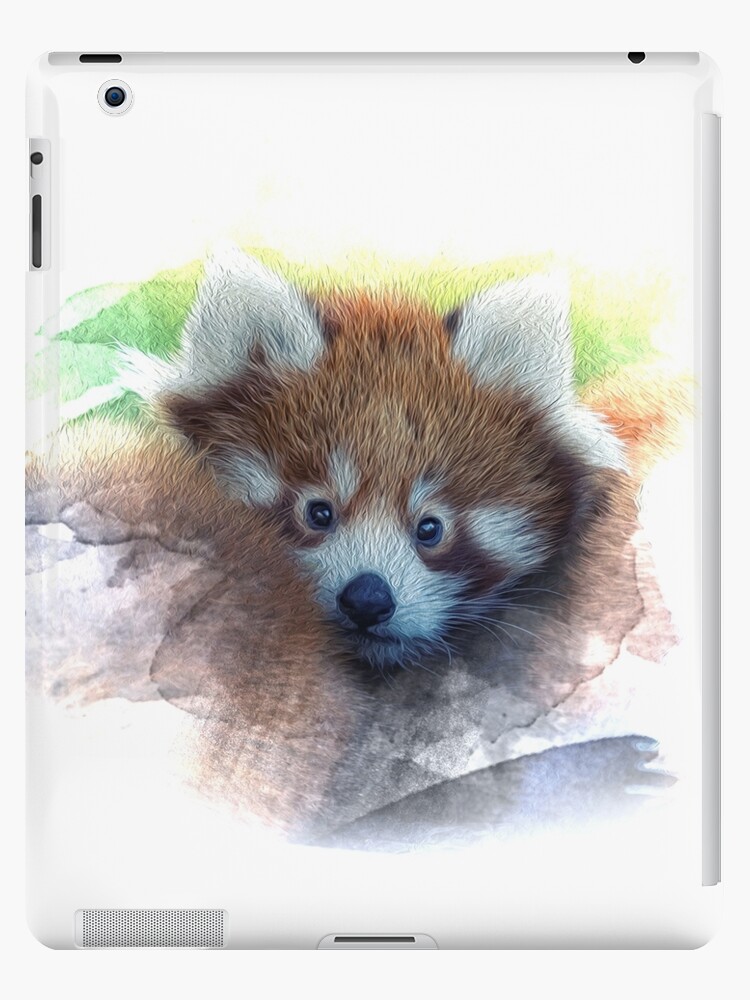 Coque Et Skin Adhesive Ipad Bebe Panda Roux Par Pearcatprod Redbubble