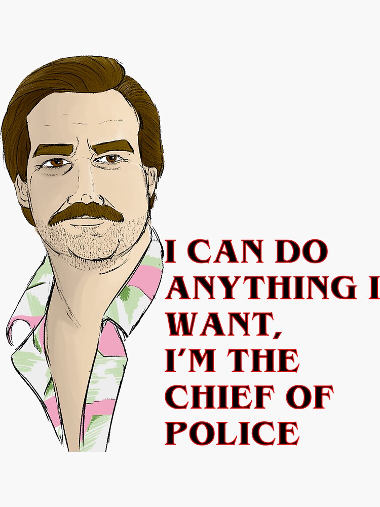 "Jim Hopper Chief of Police" Sticker by ncstonemen Redbubble