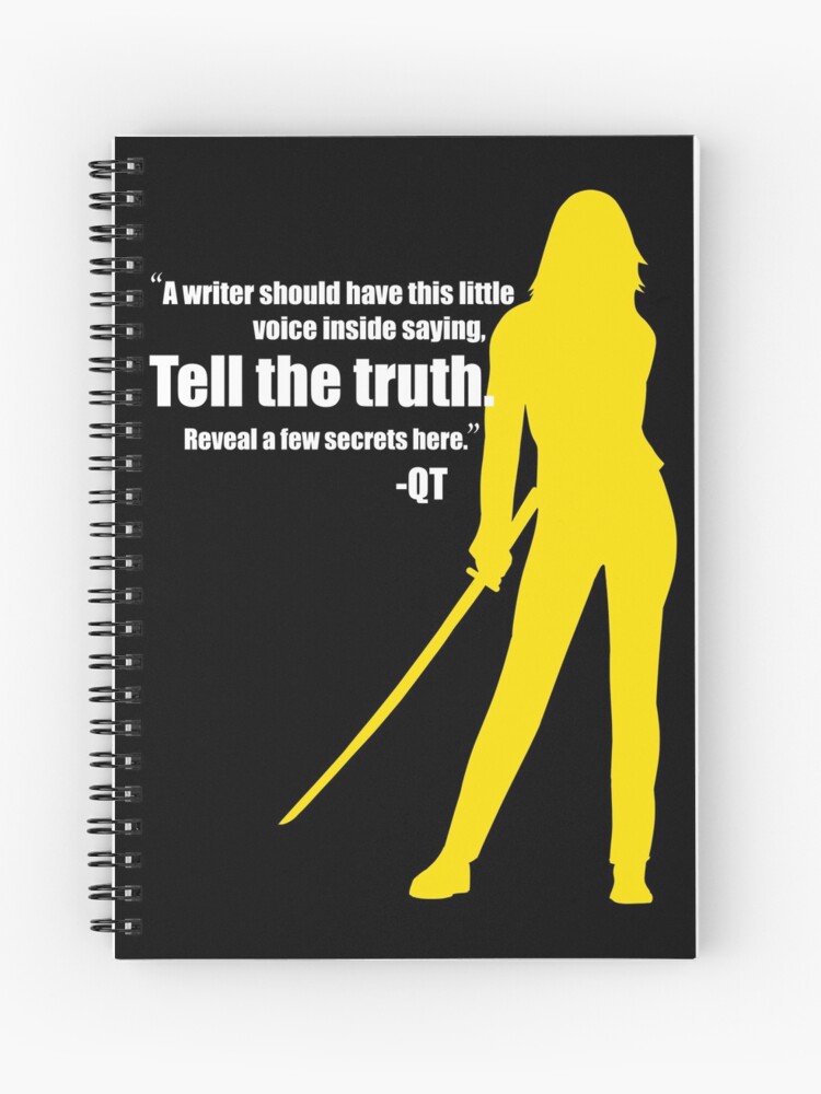 Cahier A Spirale Initiales Vers Tarantino Citation Dis La Verite Par Ellisonmurphy Redbubble