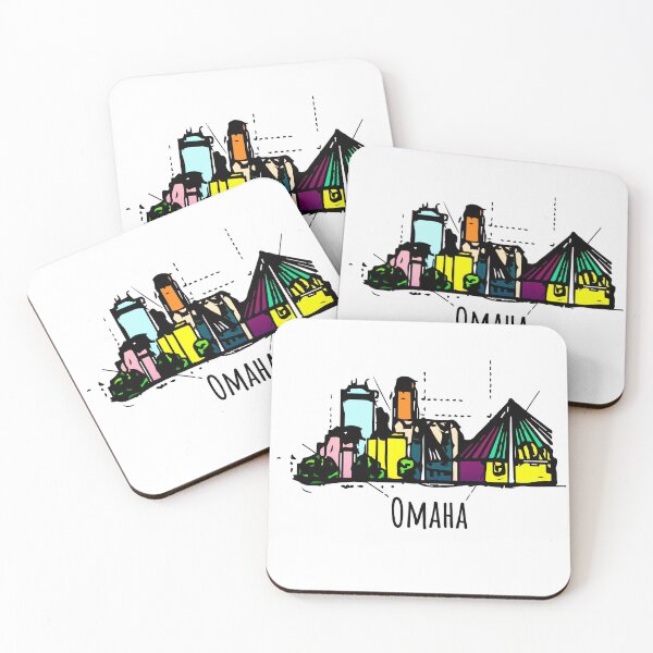 Item preview, Funny Cartoon Omaha City Sketch Gift Idea  designed and sold by IvonDesign.