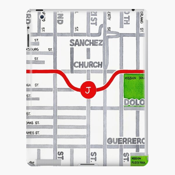 San Francisco map - Dolores Heights iPad Snap Case