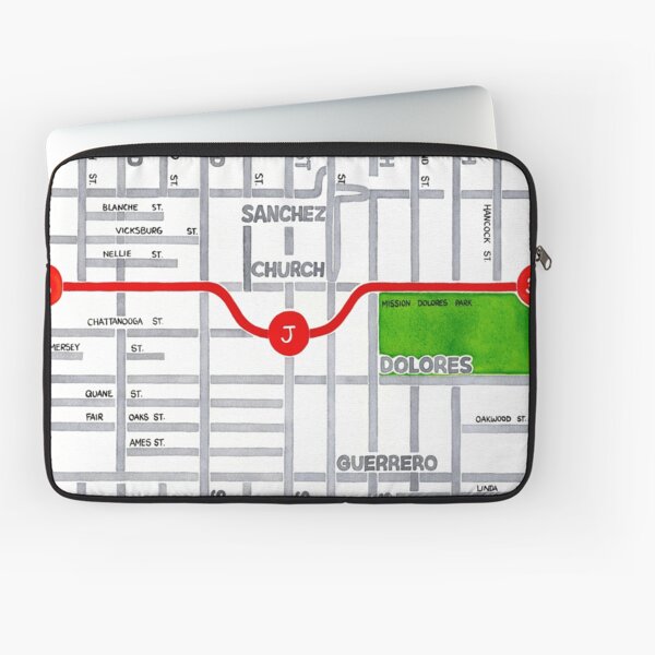 San Francisco map - Dolores Heights Laptop Sleeve