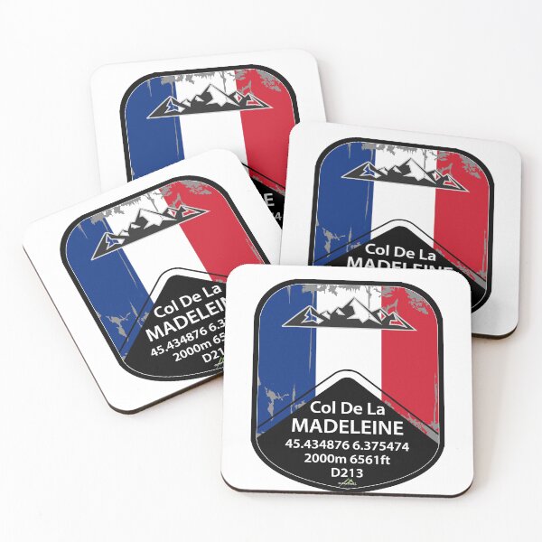 Item preview, Col de la Madeleine France Cycle and Motorcycle Sticker & T-Shirt Shield designed and sold by OuterShellUK.