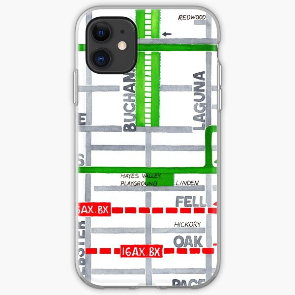 San Francisco map - Hayes Valley iPhone Soft Case