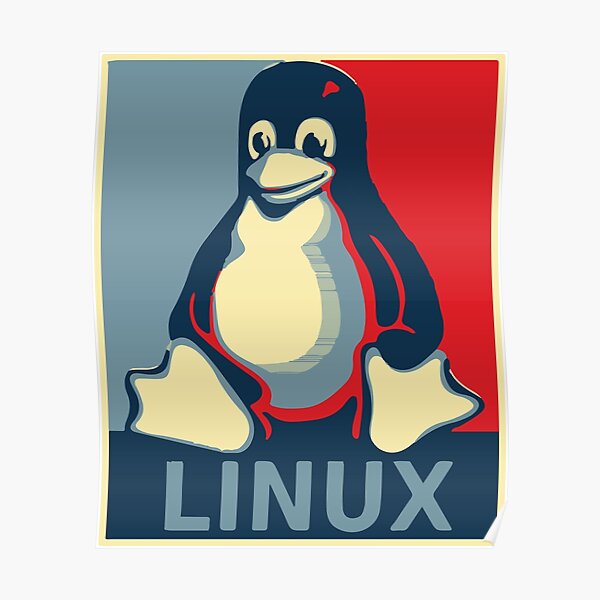 Linux Tux Pinguin Obama Poster Poster